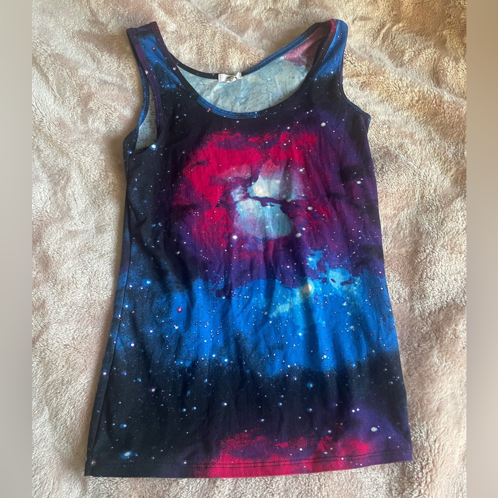 Ladies starry space tank